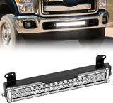 Front Lower Hidden Bumper Mounting Brackets for 20-22inch Straight LED Light Bar Compatible with 2011-2016 Ford F250 F350 F450