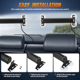 40LED Blue Emergency Strobe Traffic Advisor Light Bar with Suction Cups Dash Safety Warning Hazard Flashing Lights Interior Front/Rear Windshield for Trucks Construction Vehicles