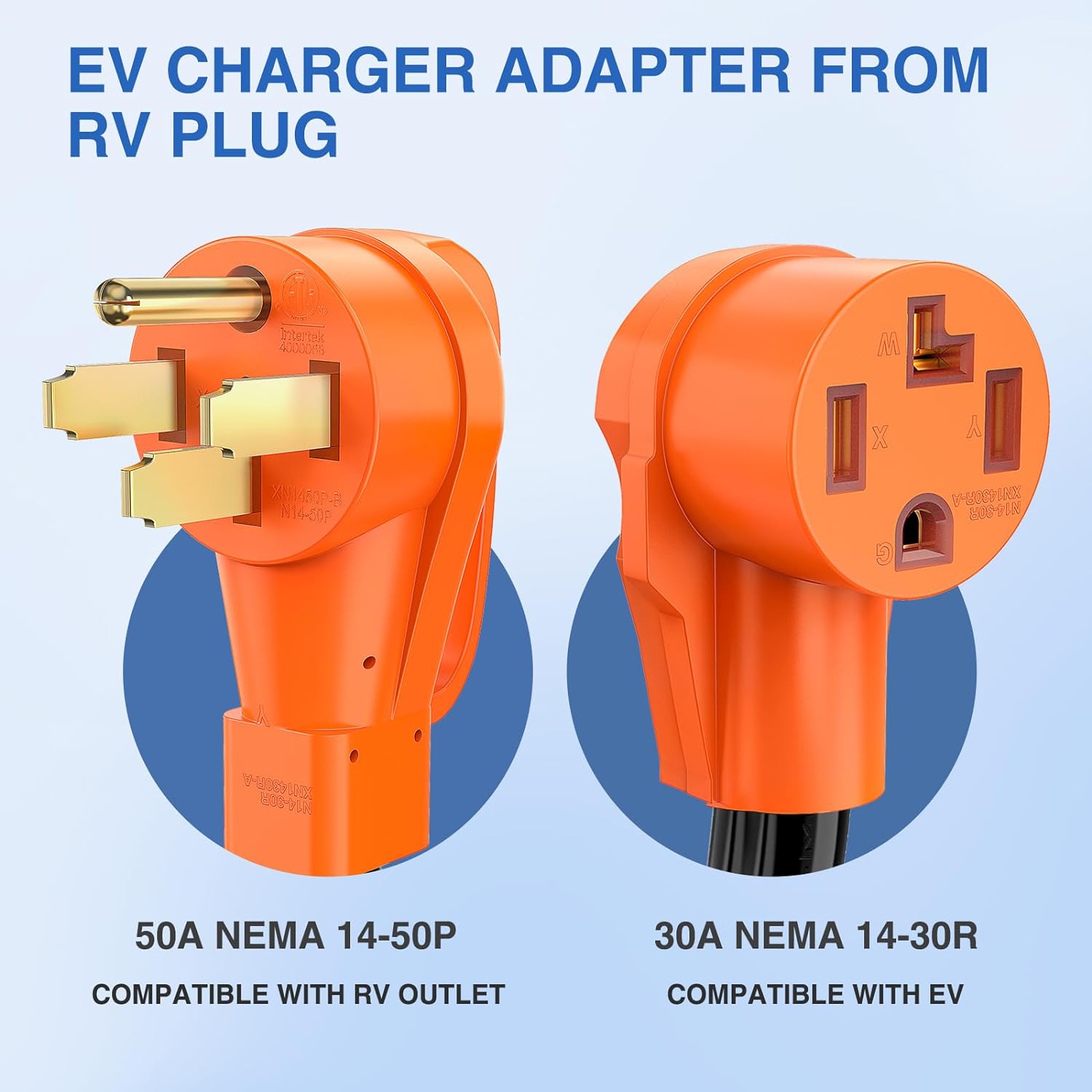 50AMP to 30AMP 4 Prong EV Charger Adapter Cord Nilight