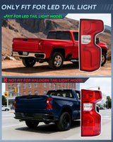 Taillight Assembly for 2019 2020 2021 2022 2023 Chevy Silverado1500 | 2020 2021 2022 2023 Silverado 2500HD 3500HD LED Tail Light Rear Lamp Replacement Passenger Side