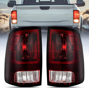 Taillight Assembly Compatible with 2009 2010 2011 2012 2013 2014 2015 2016 2017 2018 Dodge Ram 1500 2500 3500 2019 2020 2021 Classic Rear Lamp OE Style Driver Side and Passenger Side Dark Red