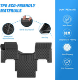 TPE Floor Mats for Volvo VNL 300 430 630 670 730 780 2004-2018 Volvo VT Models 2006-2010 All Weather Custom Fit Heavy Duty Floor Liners