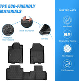 Floor Mat TPE Floor Mats for Acura RDX 8-Way Power Seats 2013 2014 2015 2016 2017 2018, All Weather Custom Fit Heavy Duty Floor Liners
