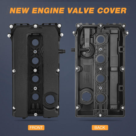 Engine Valve Cover Set for Chevy Cruze 2010 2011 2012 2013 2014 2015 2016, Sonic 2012-2018, Trax 2013-2017 2018 2019 2020, Astra 2008 2009, Aveo Aveo5 2009 2010 2011 (Bolts Included)