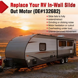 132682 RV Slide Out Motor Replacement for Lippert Tuson 18:1 | Compatible with Tuson Actuators Lippert Through Frame Slide-Out System 18:1 Gear Ratio for Travel Trailer Camper