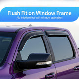 Window Visors for Ram 1500 Crew Cab 2019-2025 (New Body Style) | Outside Mount Rain Guards Vent Visors Window Deflectors, Smoke Tint, 4PCS