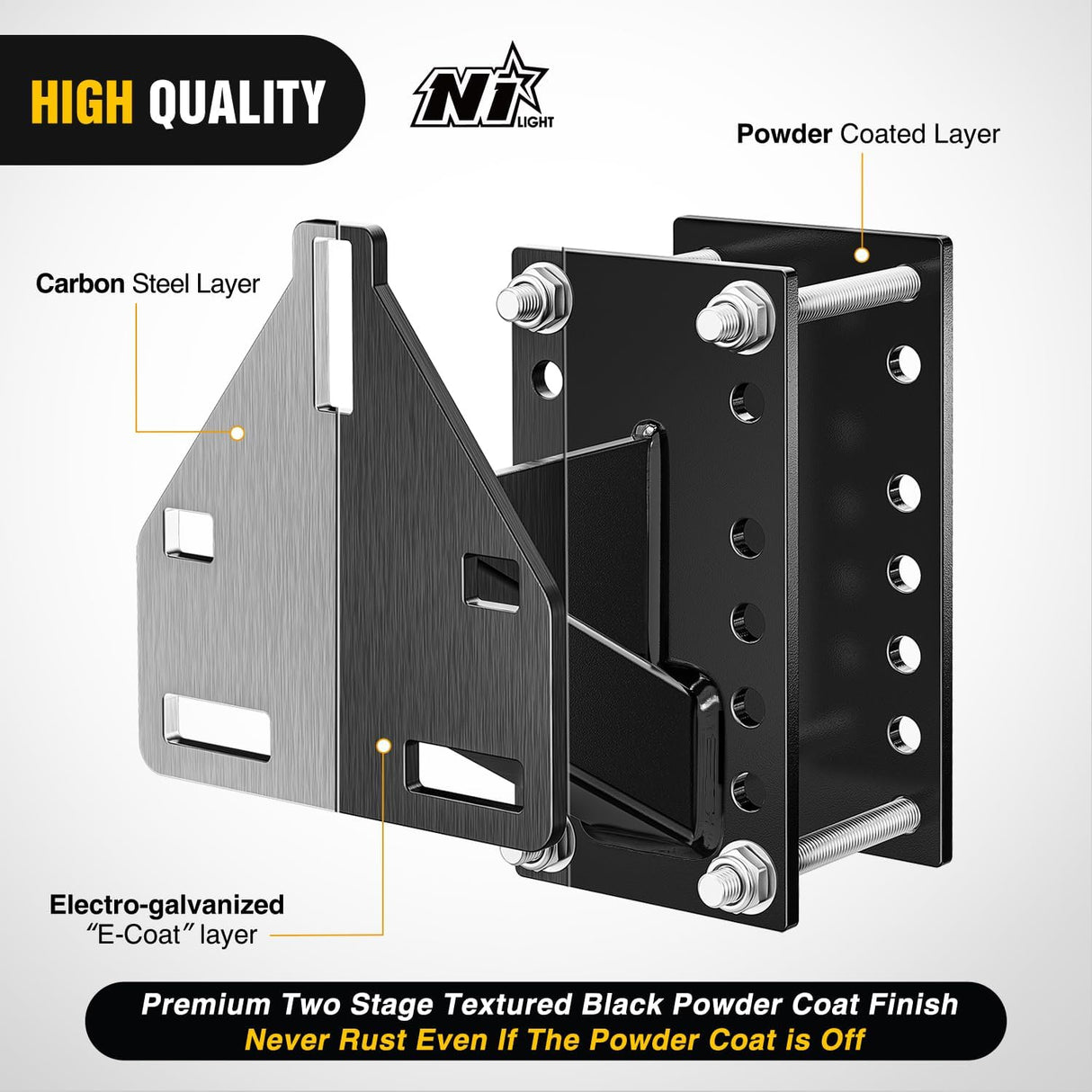 Spare Tire Carrier 3-Nuts Design Boat Trailer Carrier Bracket Utility Trailer Accessories Fits 4 & 5 & 6 Lugs Trailer Wheels on 4 Inch 4.5 Inch 4.75 Inch 5 Inch 5.5 Inchand 6 InchBolt Patterns 150 Lbs