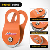 10 Ton Winch Snatch Block Towing Pulley Blocks 22,000 LBS Capacity, Winch Hook Accessories, Heavy Duty Offroad Recovery Accessory for Truck, Tractor, ATV & UTV