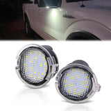 2PCS LED Side Mirror Puddle Lights Compatible with Ford F-150 Explorer Edge Fusion Expedition Taurus X Ranger Flex Mustang Lincoln Navigator MKX Mercury Sable (2003-2024),6000K White