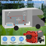RV Water Pump 12v Diaphragm Pump 6.0 GPM 70 PSI with Pressure Switch & Strainer 12 Volt DC Heavy Duty Camper RV Pump Upgrade Self-Priming Low Noice for RV Marine Yacht Caravan Camper Trailer