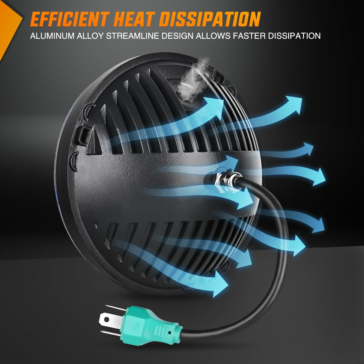 2PCS 7 Inch LED Headlights High Low Beam Round Headlamp for 2007 2008 2009 2010 2011 2012 2013 2014 2015 2016 2017 JK JKU 1997-2006 Wrangler TJ 2 Door