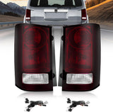 Taillight Assembly Compatible with 2009 2010 2011 2012 2013 2014 2015 Honda Pilot Smoked Red Tail Lights Rear Lamp Replacement OE Style Driver and Passenger Side w/Bulbs