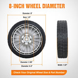 Lawn Mower Drive Wheels Replacement 8 Inch 42710-VE2-M02ZE Assembly, Honda Lawnmower Rear Wheels Compatible with HRB215 HRB216 HRB217 and More Similar for Self-Propelled Walk-Behind, 2-Pack