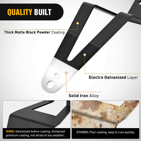 52 inch LED Light Bar Bracket Mounting Upper Windshield Roof Cab Brackets Compatible with Ford F250 F350 4WD 2WD 1999-2015