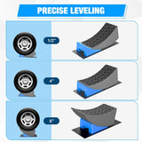 RV Leveling Ramp, Curved Camper Leveler up to 6 Inch Lift, Raised Tire Change Ramp, Tandem Wheel Aid for Dual Axle Trailers, 1 Pack