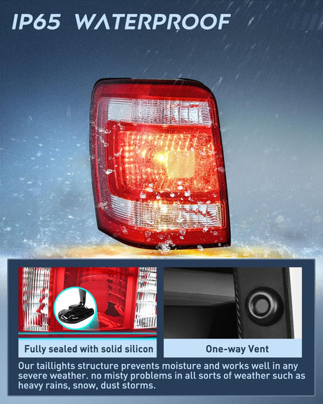 Taillight Assembly Compatible with 2008 2009 2010 2011 2012 Ford Escape Tail Lights Rear Lamp Replacement OE Style Driver Side
