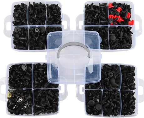 941Pcs Car Push Retainer Clips Auto Fasteners Kit Included 30 Sizes Nylon Bumper Fender Rivets Door Trim Panel Clips with 1 Fasteners Remover 10 Cable Ties for Toyota GM Ford Honda Chevy