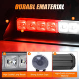 8LED Red White Traffic Advisor Strobe Light Bar Hazard Safety | with Vacuum Suction Emergency Dash Warning Flashing Lights Front/Rear Windshield Visor for Truck Police Construction Vehicles