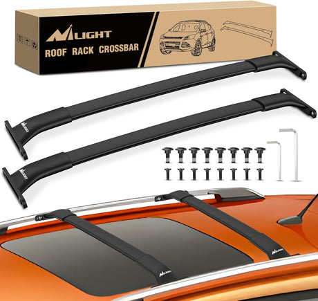 Roof Rack Cross Bars Fit for Ford Escape KUGA 2013 2014 2015 2016 2017 2018 2019 with Side Rails, Adjustable Aluminum Car Crossbars for Cargo Carrier Luggage Bike Kayak Rooftop Tent Snowboard