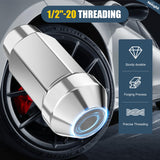 20PCS 1/2-20 Lug Nuts Compatible with 1987-2017 Jeep Wrangler | for 1991-2020 Ford Explorer 1994-2014 Mustang One-Piece Solid Chrome Steel Closed End Wheel Nuts Replace