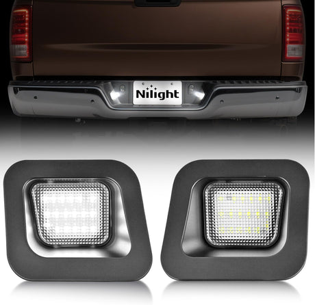 License Plate Lights Compatible with 2003 2004 2005 2006 2007 2008 2009 2010 2011 2012 2013 2014 2015 2016 2017 2018 Dodge Ram with Clear Lens Black housing 6000K White 2PCS Pack