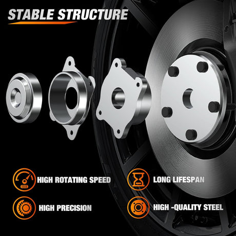 Rear Wheel Hub and Bearing Assembly for Dodge Grand Caravan 2008 2009 2010 2011 2012, Chrysler Town & Country 2008-2012, VW Routan 2009-2012, 5 Lugs w/ABS-512360 2Pack