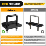 Trailer Hitch Tightener for 2 1/2 Inch Trailer Hitches 2.5 inch Hitch Mount Anti Rattle Heavy Duty Steel with Rubber Anti-Rust Triple Protective Matte Black