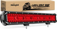 20 Inch LED Light Bar Red Triple Row 420W Spot Flood Combo 42000LM Driving Boat Off Road Fishing Hunting Emergency Safety Lighting for UTV Pick-up Van Tractor