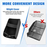Center Console Cover Fit for Toyota Tacoma 2024 2025 2026 Armrest | Nappa Leather Armrest Cover for Toyota Accessories Waterproof Middle Console Cushion Anti-Scratch Car Arm Rest Box Pad, Black