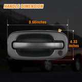 Exterior Front Left Right Car Door Handle with Keyhole Fit for 1999 00 01 02 03 04 05 06 07 Cadillac Escalade Chevy Avalanche Silverado Tahoe GMC Sierra Yukon Denali Replaces#15034985,15034986