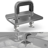 Trailer Hitch Tightener for 2 Inch Trailers Hitches Mount Anti Rattle Heavy Duty Steel with Rubber Cover Grey U Bolt Glossy Coating Plate Electrophoresis Anti-Rust Triple Protective