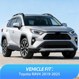 in-Channel Rain Guards for Toyota RAV4 2019 2020 2021 2022 2023 2024 2025, Smoke Tinted Side Window Visor Deflectors Vent Shades, Rain Protection & Wind Noise Reduction, 4PCS
