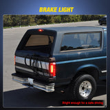 Third Brake Light Tail High Mount 3rd Stop Cargo Reverse Lights Smoked Lens Compatible with Ford F150 1994 1995 1996 F250 F350 Bronco 1992 1993 1994 1995 1996 1997 Pickup Truck Rear Cab Lamp