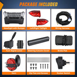 Golf Cart LED Light Kit 12V Stop Brake Turn Signal Club Car | Headlight Taillight Horn Waterproof Plug and Play Upgrade Kit for 2004-Up Club Car Precedent 2018-Up Tempo Electric Carts