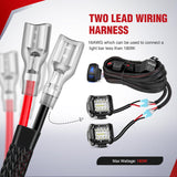 Wiring Harness Kit Nylon 16 AWG 2 Leads Sasquatch Lights 12V 5Pin Rocker Switch Laser On Off Power Relay Blade Fuse for LED Off Road Light Bar on Cars Jeep Boat Trucks