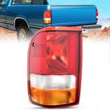 Taillight Assembly Compatible with 1993 1994 1995 1996 1997 Ford Ranger Red Clear Tail Light OE Style Rear Lamp Replacement Driver Side