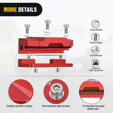 LED Light Bar Mounting Bracket 2PCS Universal Adjustable Pillar Hood Fog Pods Work Lamp No Drilling Aluminum Mount Clamp Holder for Truck SUV Pickup Van 4x4 Off-Road, Red