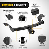 Class 3 Trailer Hitch Compatible with Honda CR-V 2017-2026, 2 Inch Receiver, Multi-Fit Tow Hitch for Ball Mount Cargo Carrier Bike Rack Tow Hook, Black Powder Coated