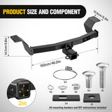 Class 3 Trailer Hitch Compatible with Honda CR-V 2017-2026, 2 Inch Receiver, Multi-Fit Tow Hitch for Ball Mount Cargo Carrier Bike Rack Tow Hook, Black Powder Coated