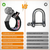 2PCS Synthetic Soft Shackles 1/2 Inch x 24 Inch 56,000 LBS Breaking Strength with Extra Sleeves Heavy Duty Recovery Rope for Sailing SUV Off-Road Towing ATV UTV Trucks 4x4 (Gray)