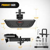 Hitch Step 2 Inch Receiver Universal with LED Light, Pin Lock and U-Bolts Stabilize,Rear Bumper Guard for Pickups Trucks Vans SUVs ATVs