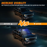 14.5 Inch 30LED Strobe Light Bar Double Side Rooftop Blue White