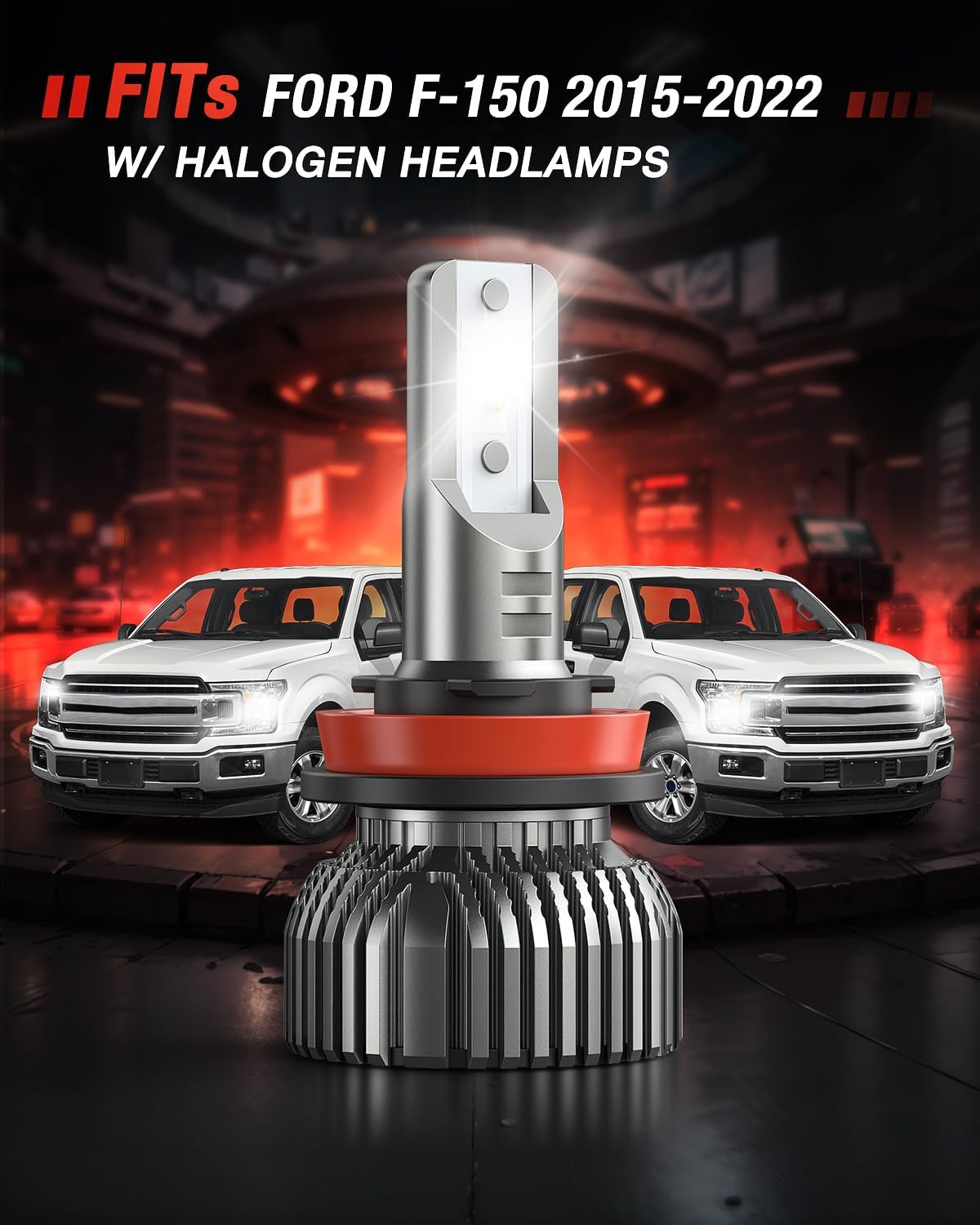 2015-2022 Ford F150 9005 H11 LED Headlight Bulbs Nilight