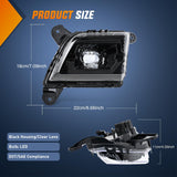 Fog Light Assembly Compatible with 2019 2020 2021 2022 2023 Chevrolet Silverado 1500 2020-2023 Chevy Silverado 2500HD 3500HD Smoke Lens Driver and Passenger Side