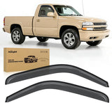 Window Visors for 1999-2007 Chevy Silverado/GMC Sierra 1500 | For 1999-2006 Silverado/Sierra 2500, 2001-2007 Silverado/Sierra 3500 Standard Cab, Outside Mount Rain Guards, 2PCS