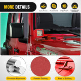 Hood Light Brackets for Wrangler JL JLU Gladiator JT 18-25, Red | for Jeep Wrangler JL JLU Gladiator JT 2018 2019 2020 2021 2022 2023 2024 2025, A-Pillar Auxiliary Offroad LED Pods Mounting