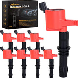 Ignition Coil Pack DG511 Fit for Ford F150 F250 F350 Super Duty Expedition Explorer Lincoln Navigator Mark Mercury 1999 2000 2001-2008 4.6L 5.4L V8 V10 OE# C1541 FD508 Ignition Coils Set of 8