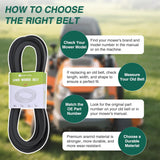 109-8073 Drive Belt 60 Inch Mower Deck Belt 5/8 Inch x 198.98 Inch for Exmark Lazer Z LZ-LP E S X-Series Deck Standard Zero Turn Lawn Mowers Heavy-Duty Durable Aramid Cord Replaces 116-1985 135-5774