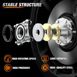 Front Wheel Bearing and Hub Assembly for Toyota Tacoma 2005-2018, 4Runner 2003-2018, FJ Cruiser 2007-2014, Lexus GX460 2010-2018, GX470 2003-2009, 4WD w/6 Lugs-950-001 2Pack