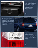 Taillight Assembly for 2007-2017 Ford Expedition Driver Side | Fits 2007 2008 2009 2010 2011 2012 2013 2014 2015 2016 2017 Ford Expedition OE Style Rear Tail Light Replacement